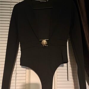 PrettyLittleThing Charcoal Black Top